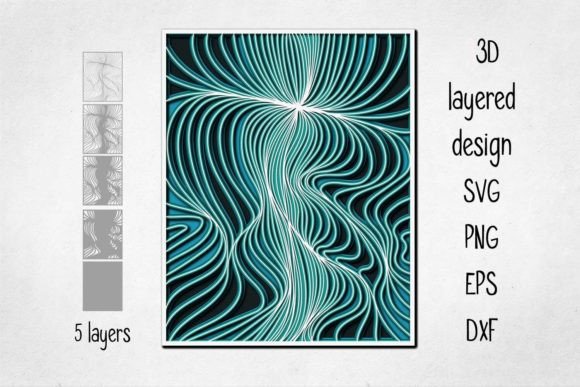 3D Layered Line Art for Stunning Home Decor