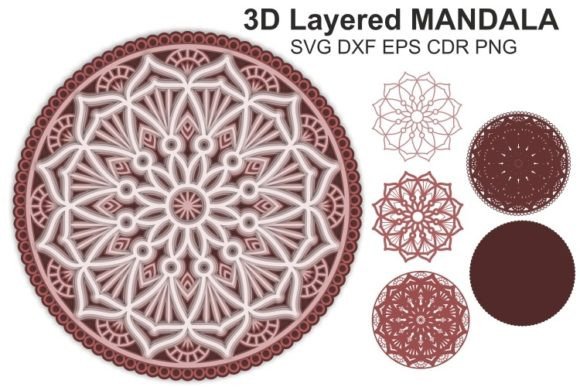 3D Mandala SVG Files for Laser Cut