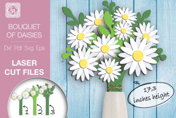 Bouquet of Flowers SVG Home Decor: A Laser-Cut Design