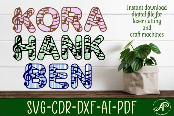 Create with Music Letters Alphabet Set