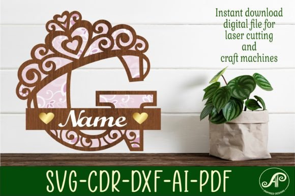 Crown Capital Monogram Letter G SVG: Elegant Layered Design
