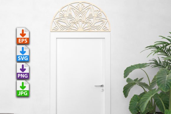 Door Mandala V2: Elegant Digital Art for Laser Cutting and Printing