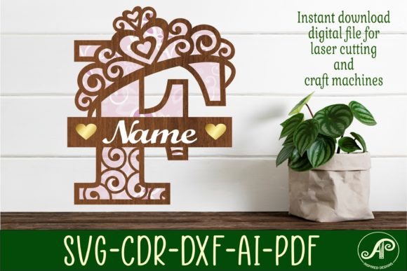 Elegant Crown Capital Monogram Letter F SVG