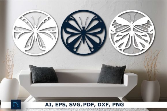 Laser-Cut Butterfly Wall Decor SVG Bundle