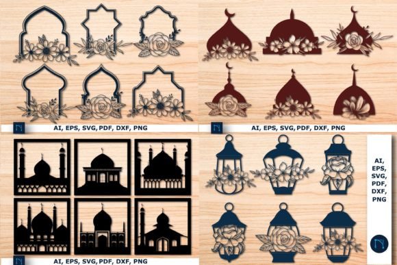 Laser Cut Mosque Decor SVG Bundle