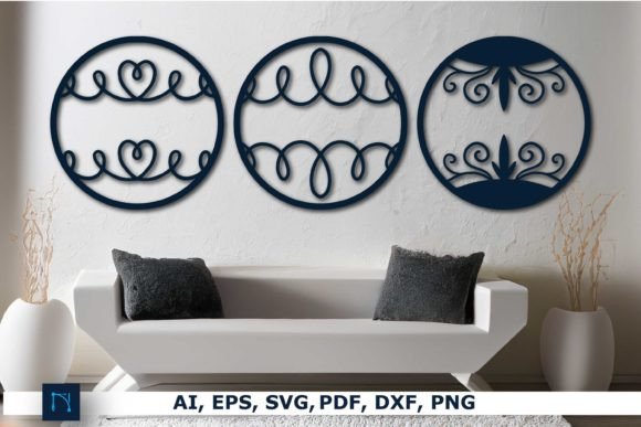 Laser-cut Round Wall Decor SVG Bundle