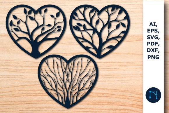 Laser Cut Tree Decor Wall Art SVG Bundle