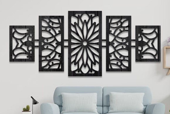 Laser Cut Wall Decor Mandala Panel Svg