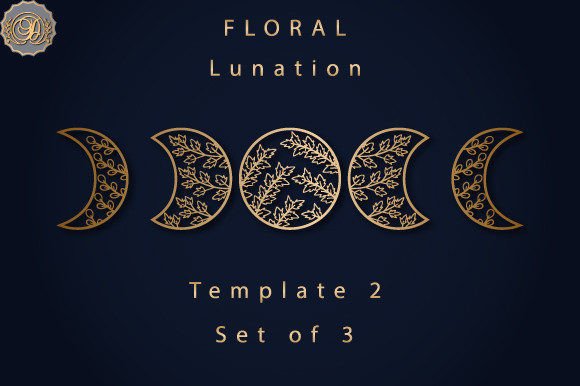 Lunation Floral Laser Cut Template 2 SVG