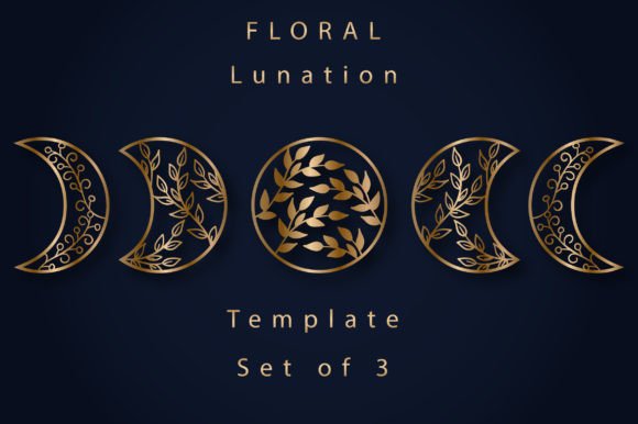Lunation Floral Laser Cut Template SVG: Elegant Design Asset