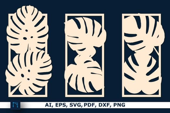 Monstera Metal Wall Decor SVG Bundle