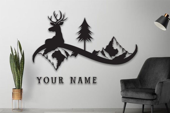 Mountain Sunset Metal Wall Decor SVG