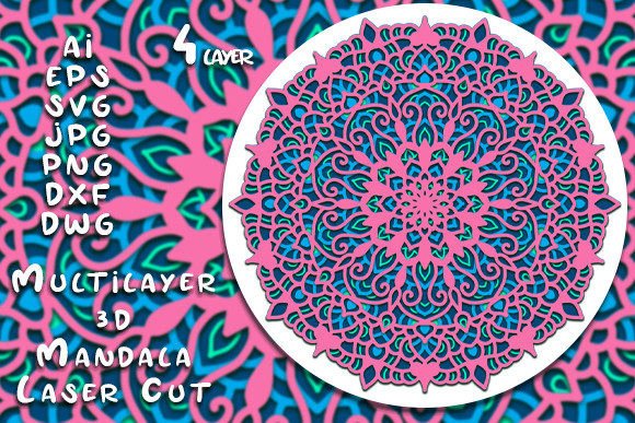 Multilayer 3D Mandala Laser Cut: Elevate Your Decor