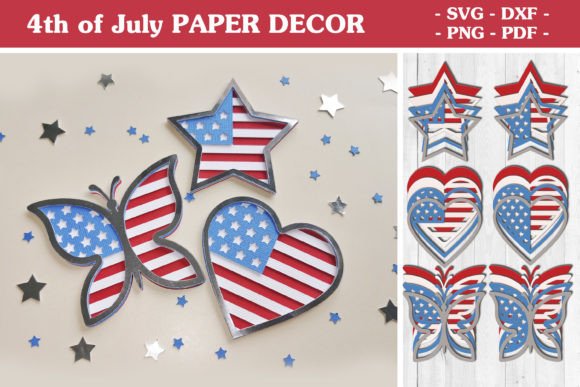 Patriotic Paper Decor for Your 4th of July Crafts